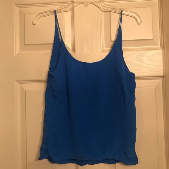 blue spaghetti strap top